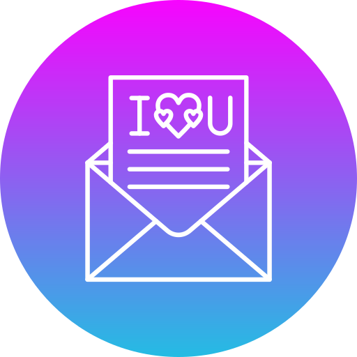 carta de amor icono gratis