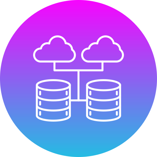 base de datos en la nube icono gratis