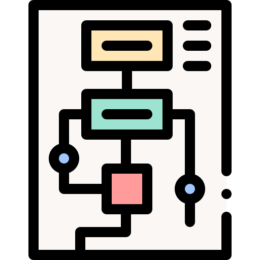 diagrama de flujo icono gratis