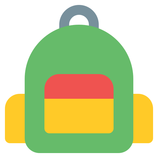 bolsa para la escuela icono gratis