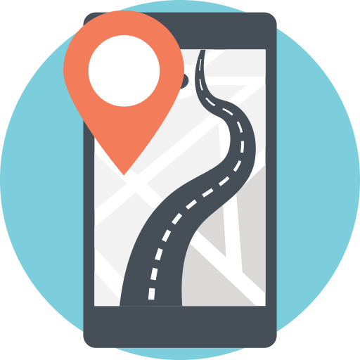 mobile-map-generic-rounded-shapes-icon