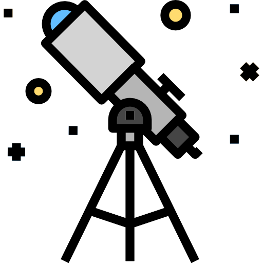 telescopio icono gratis