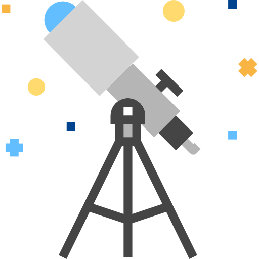 telescopio icono gratis