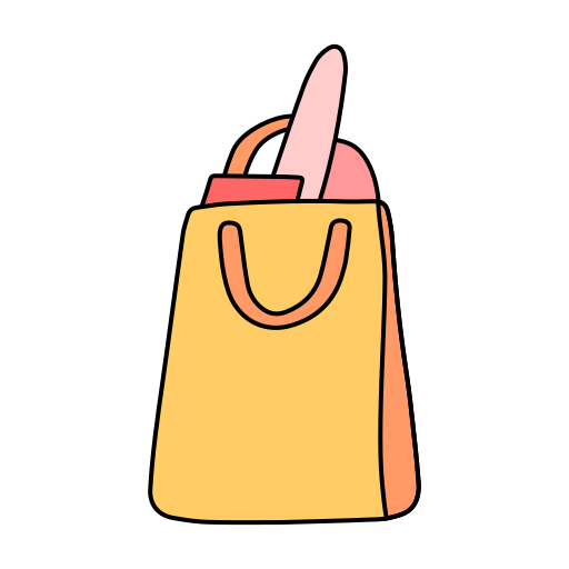 Shopping bag Generic Outline Color icon