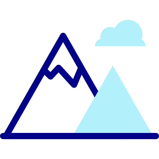 Mountains Detailed Mixed Lineal color icon