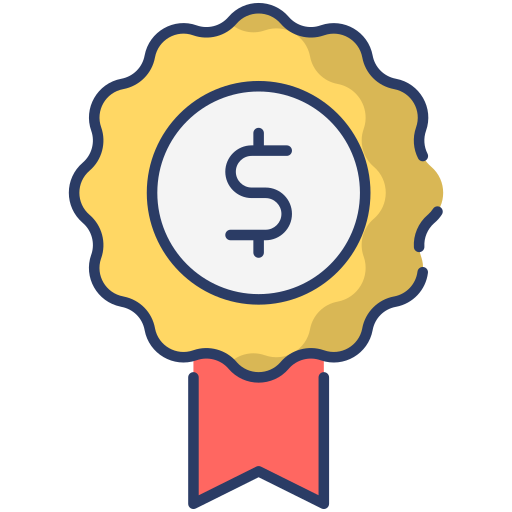 Badge-dollar Generic Outline Color icon