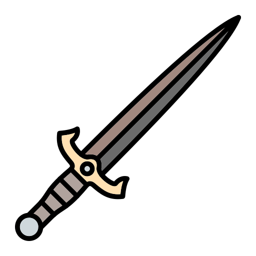 Dagger Generic Outline Color icon