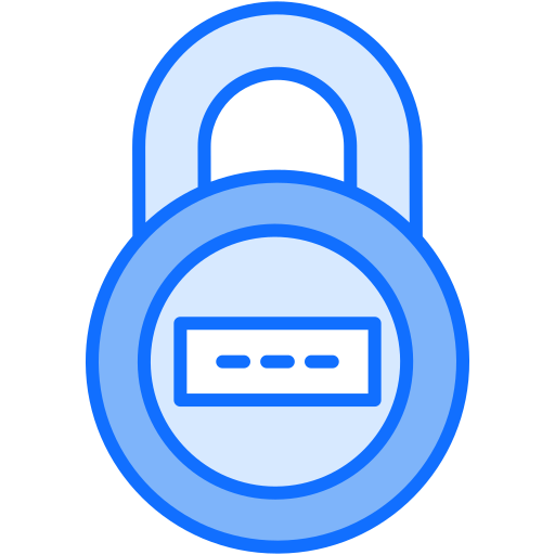 Padlock Generic Blue icon