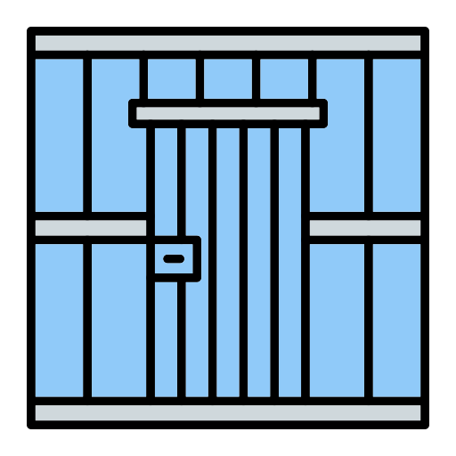 Jail Generic Outline Color icon