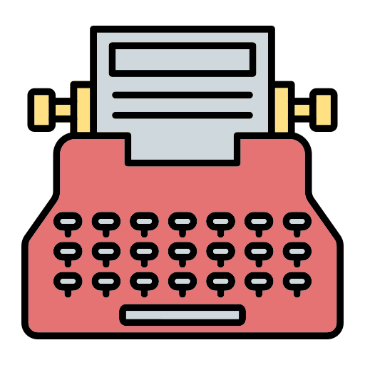 máquina de escribir icono gratis