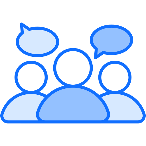 Focus group Generic Blue icon