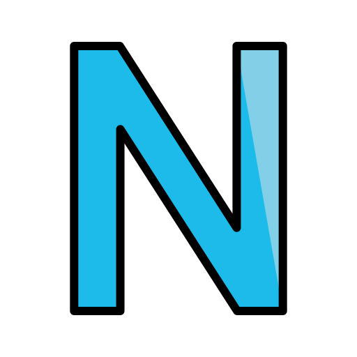 Letter n Generic Outline Color icon