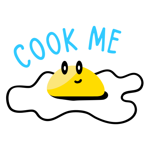 Fried egg free sticker