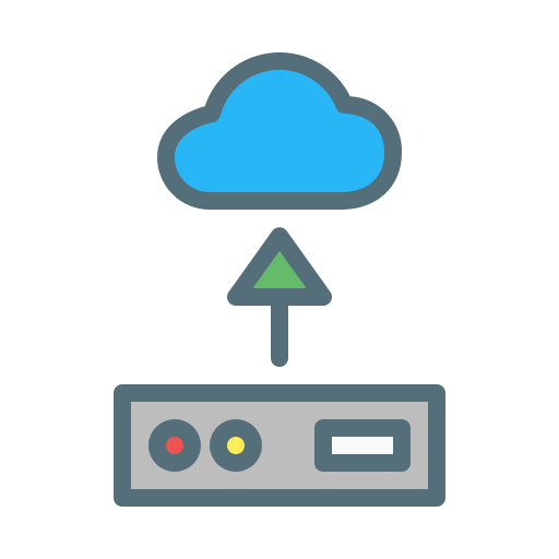 almacenamiento en la nube icono gratis
