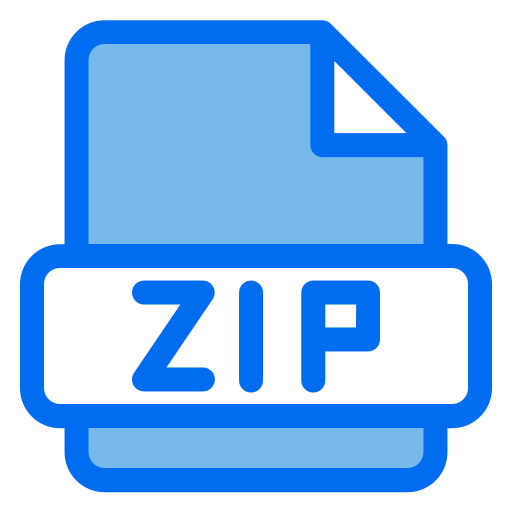 Zip Generic Blue icon