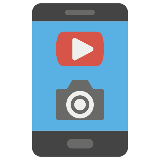 vídeo móvil icono gratis