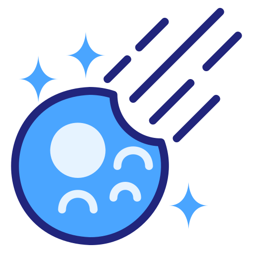 Asteroid Generic Blue Icon