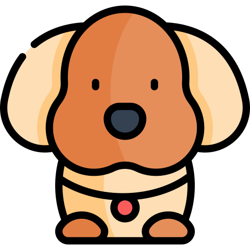 Dog Kawaii Lineal Color Icon