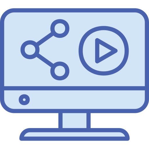 Video sharing free icon Video sharing free icon