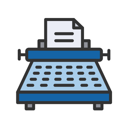 máquina de escribir icono gratis