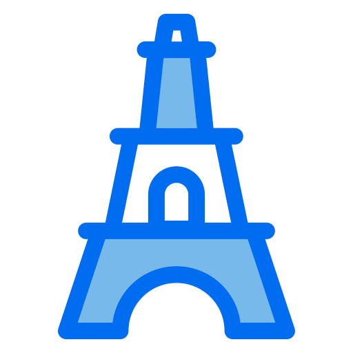 Eiffel Tower Generic Blue Icon