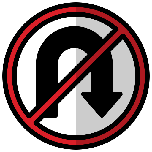 No turn Generic Outline Color icon