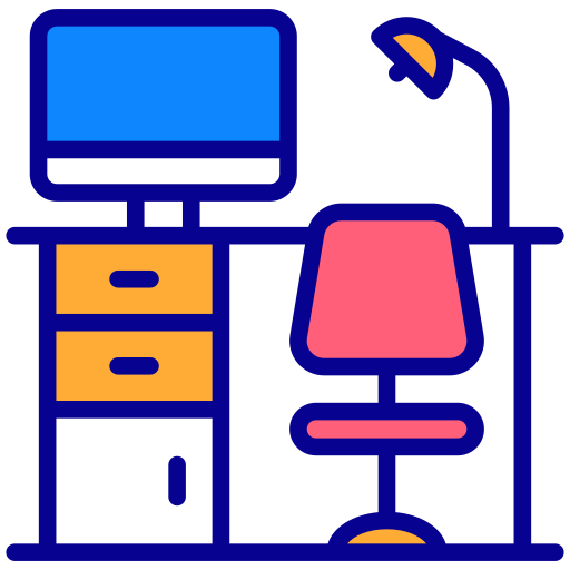 mesa de oficina icono gratis