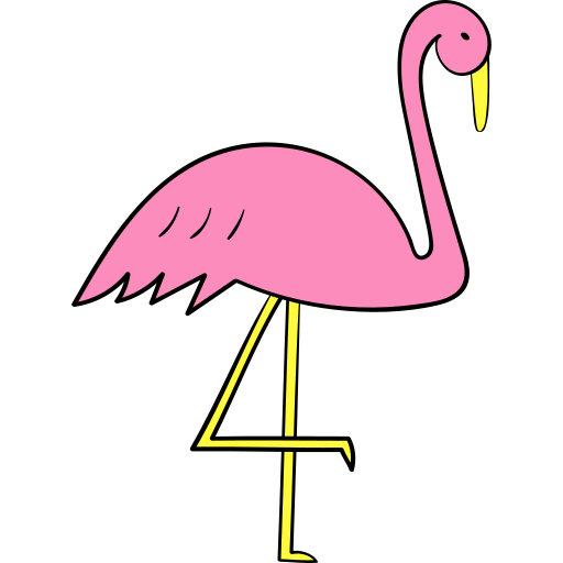 Flamingo Generic Outline Color icon