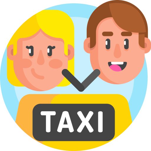 compartir taxi icono gratis