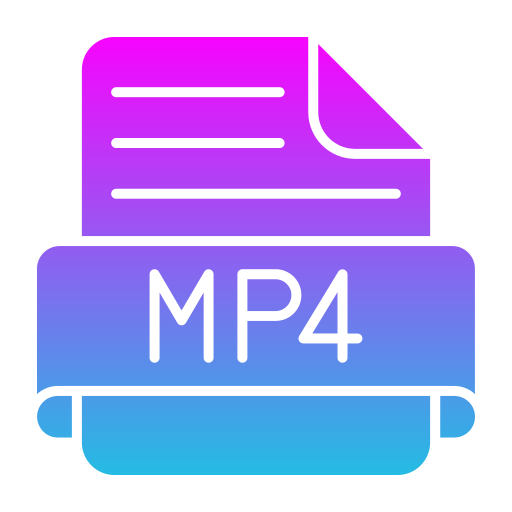 Mp4 Generic Flat Gradient icon