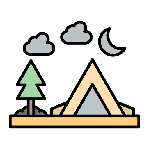 Camping Generic Outline Color icon