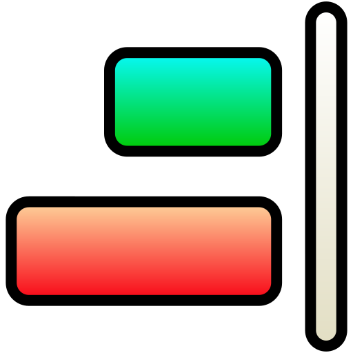 Right alignment Generic Lineal Color Gradient icon