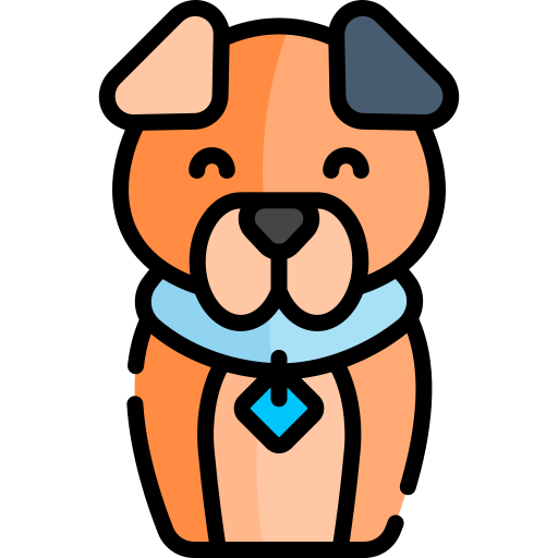 Dog Kawaii Lineal color icon