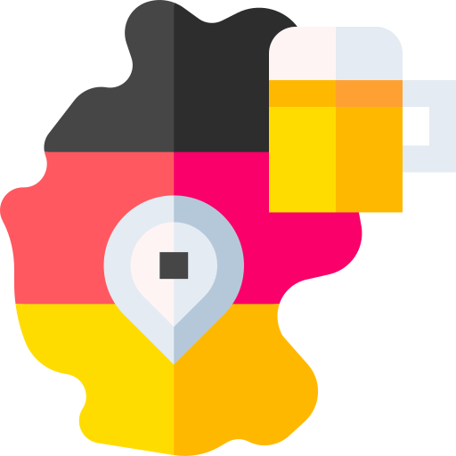 Germany Map Basic Straight Flat Icon   8186735 