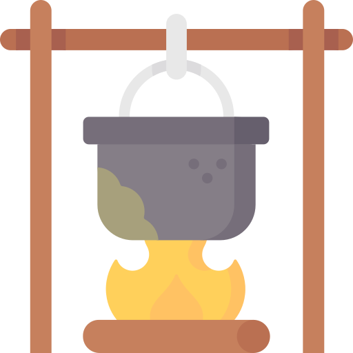 Pot on fire free icon