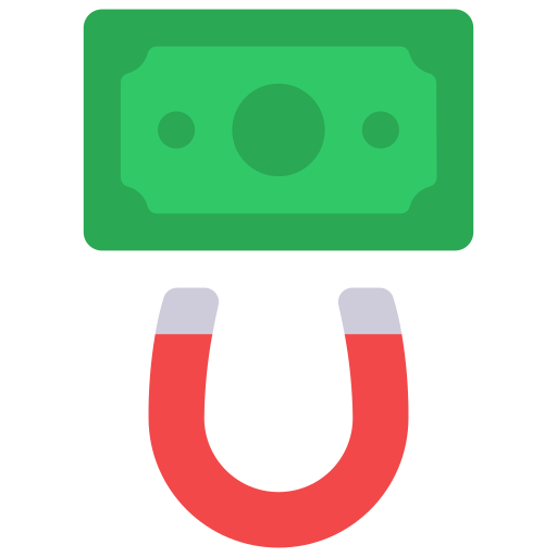 aimant d'argent Icône gratuit