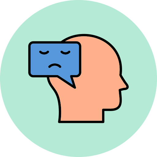 Negative thinking Generic Outline Color icon