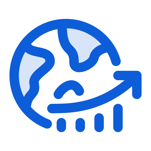 Global economy Generic Blue icon