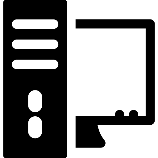 Screen And Computer Tower Free Technology Icons