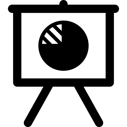 tablero de presentación con estadísticas icono gratis