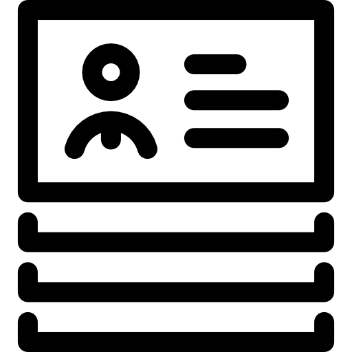 pila de tarjetas de identificación icono gratis