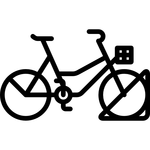 bicicleta estacionada icono gratis