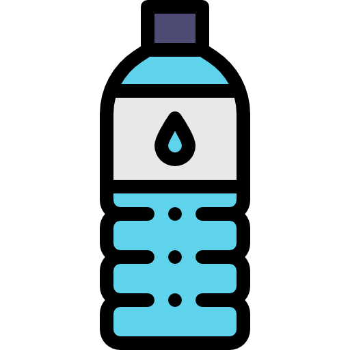 Water bottle Detailed Rounded Lineal color icon