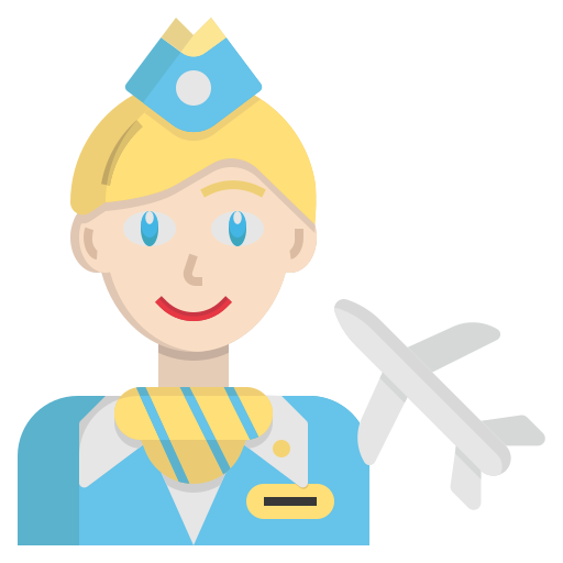 auxiliar de vuelo icono gratis