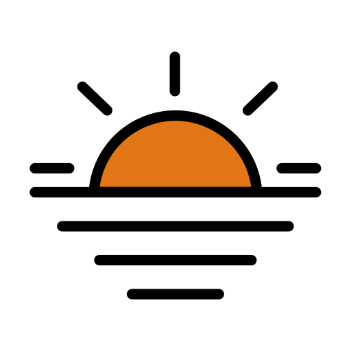 puesta de sol icono gratis