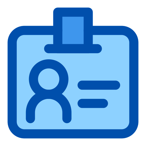 Id card Generic Blue icon