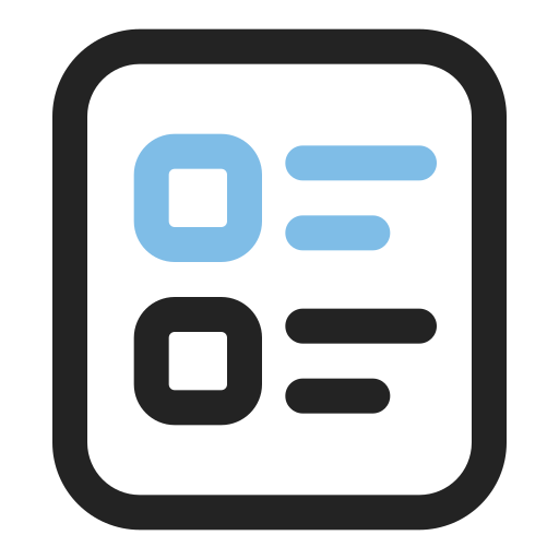 List Generic Outline Color icon