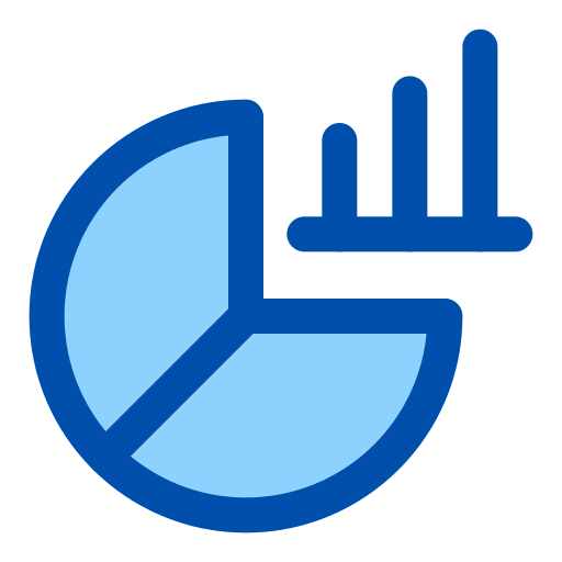 Analytic chart Generic Blue icon