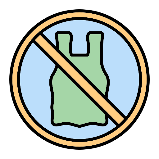 sin bolsas de plastico icono gratis