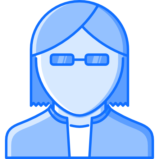 Woman Coloring Blue icon